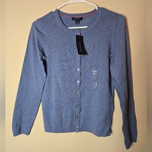 NWT Blue Tommy Hilfiger Cardigan Sweater (Size S)